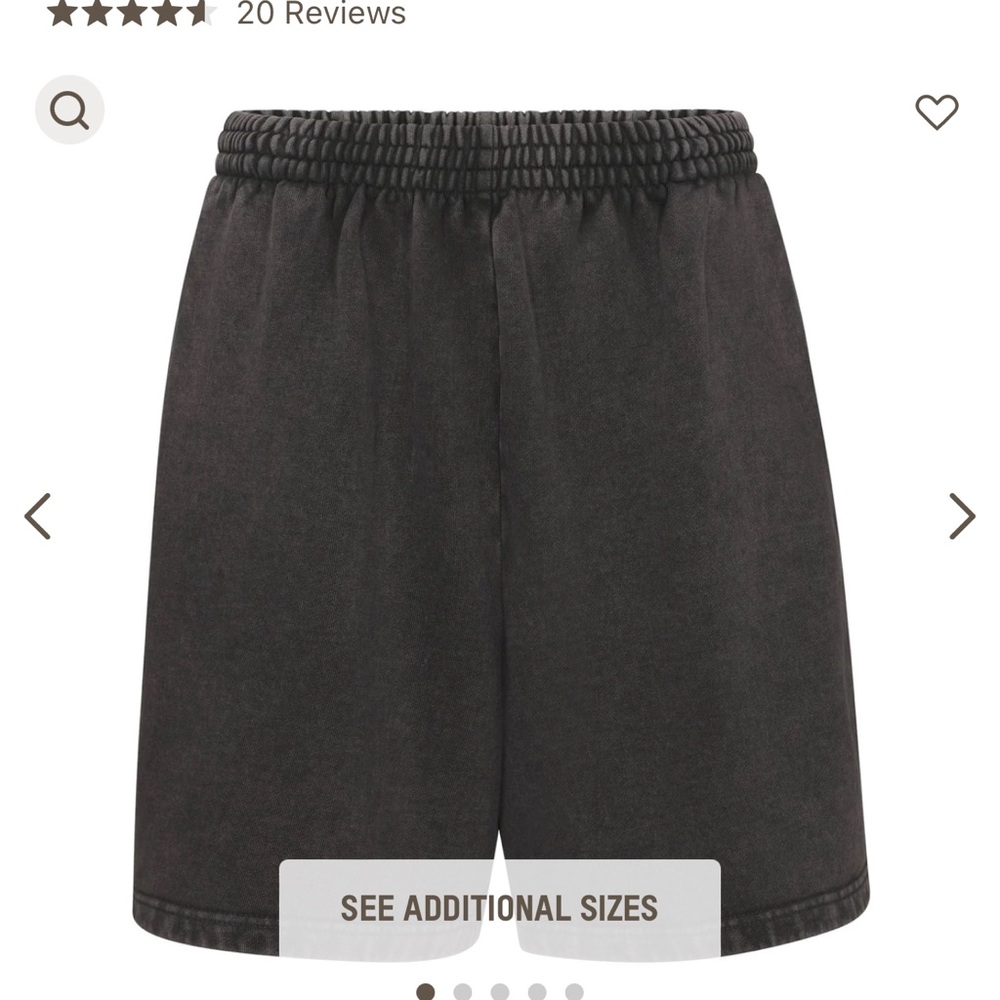 SKIMS Boyfriend Fleece Short in Ash size Small